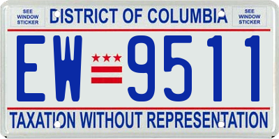 DC license plate EW9511