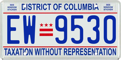 DC license plate EW9530