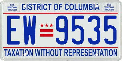 DC license plate EW9535