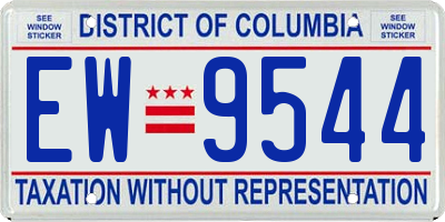 DC license plate EW9544