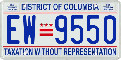 DC license plate EW9550