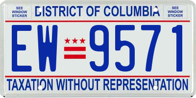 DC license plate EW9571