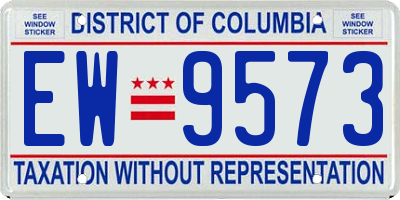 DC license plate EW9573
