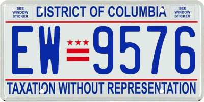 DC license plate EW9576