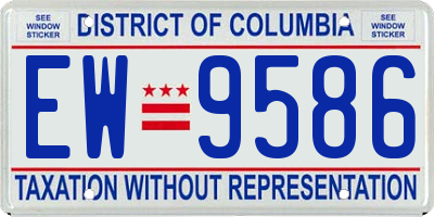 DC license plate EW9586