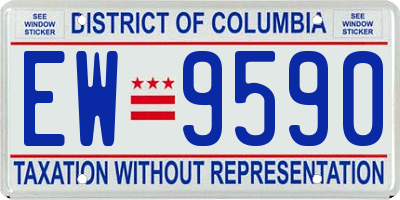DC license plate EW9590