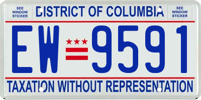 DC license plate EW9591