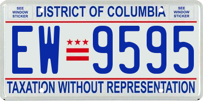 DC license plate EW9595