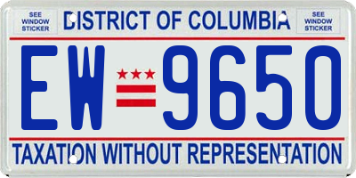 DC license plate EW9650