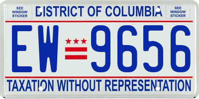 DC license plate EW9656