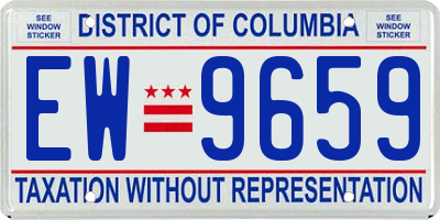 DC license plate EW9659