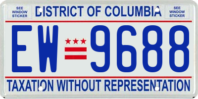 DC license plate EW9688