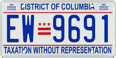 DC license plate EW9691