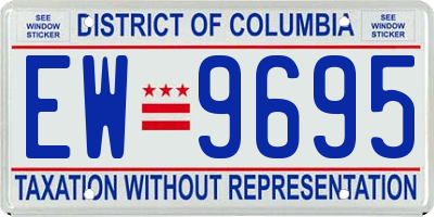 DC license plate EW9695