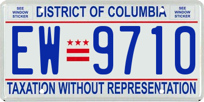 DC license plate EW9710