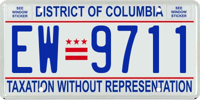 DC license plate EW9711