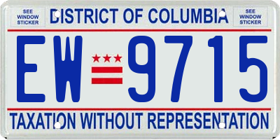 DC license plate EW9715