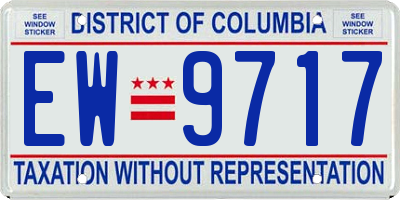 DC license plate EW9717