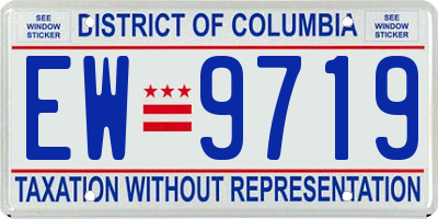 DC license plate EW9719