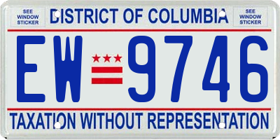 DC license plate EW9746