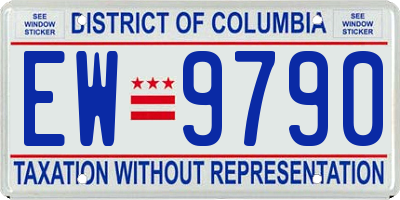 DC license plate EW9790