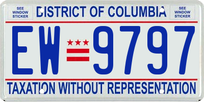 DC license plate EW9797