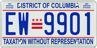 DC license plate EW9901