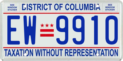 DC license plate EW9910