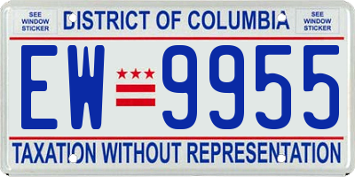 DC license plate EW9955