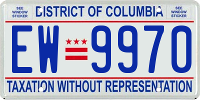 DC license plate EW9970
