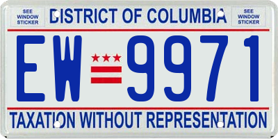 DC license plate EW9971
