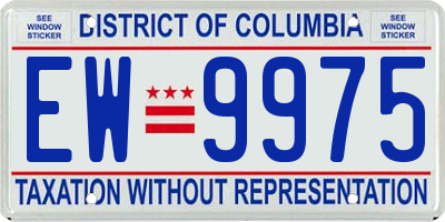 DC license plate EW9975