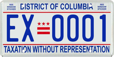 DC license plate EX0001