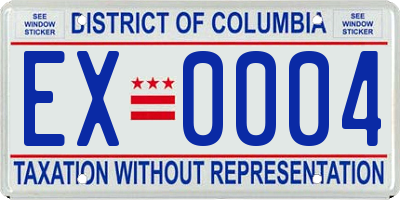 DC license plate EX0004