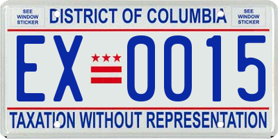 DC license plate EX0015