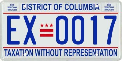 DC license plate EX0017