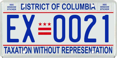 DC license plate EX0021