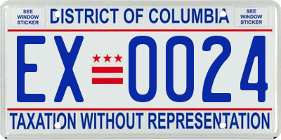 DC license plate EX0024
