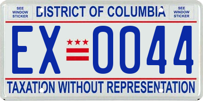 DC license plate EX0044