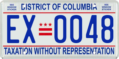 DC license plate EX0048