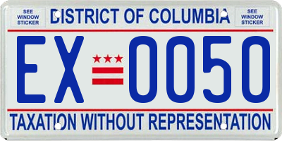 DC license plate EX0050