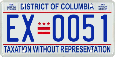 DC license plate EX0051