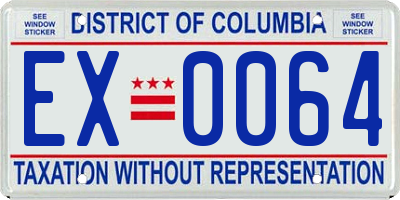 DC license plate EX0064