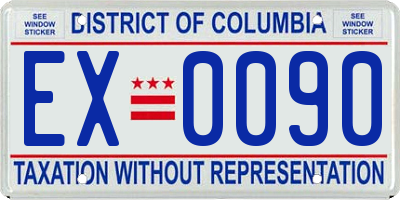 DC license plate EX0090