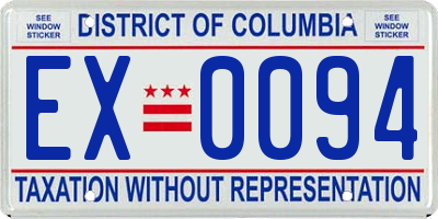 DC license plate EX0094