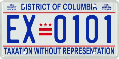 DC license plate EX0101