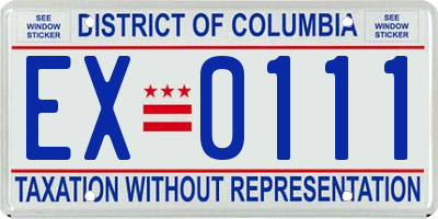 DC license plate EX0111