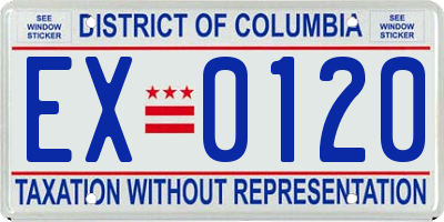 DC license plate EX0120