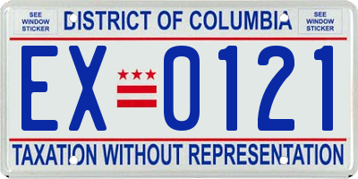 DC license plate EX0121