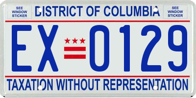 DC license plate EX0129